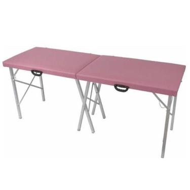 Imagem de Maca Portátil Sem Orifício 170Kg - Mundo Das Macas, Rosa