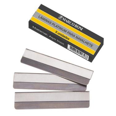 Imagem de Lamina Platinum aço Inox Para Navalhete Cabeleireiro Profissional - Ma