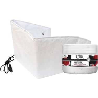 Imagem de Combo creme pimenta negra 300g cinta térmica abdominal  110v - D'agua 