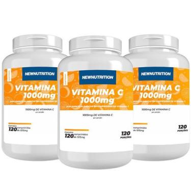 Imagem de Combo 3 Vitamina C 1000mg - 120 Comprimidos NEWNUTRITION, Único, Natur