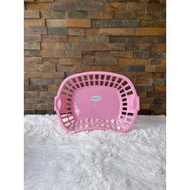 Imagem de Cesto de Roupa Telado de 25 Litros Lavanderia Quarto - PLASTBRASIL, Pi