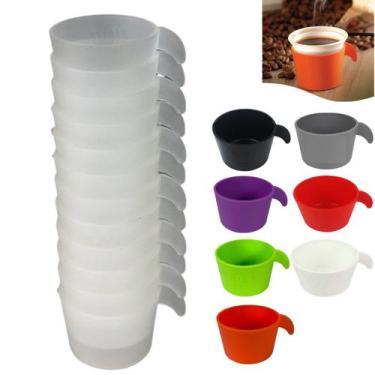 Imagem de Conjunto Copete 12 Porta Copos Descartável Cantinho Do Café Chá Em Plá