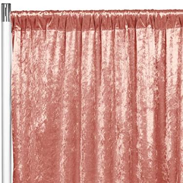 Imagem de Cortina de veludo - 2,4 m x 132 cm | Painel de cortina de fundo | Rosa canela | 1 peça