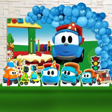 Imagem de Kit Festa Ouro Léo O Caminhão - IMPAKTO VISUAL