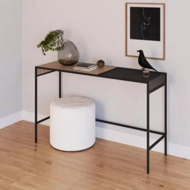 Imagem de Aparador 120Cm York - Trama Aço Expandido Industrial Artesano, Preto