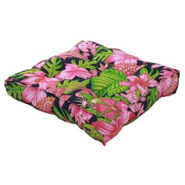 Imagem de Almofada Futton Turco 42x42cm Tropical Preto - FASTLAR