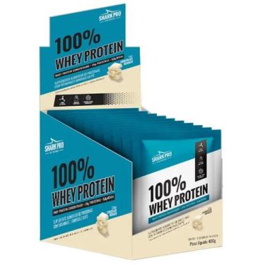 Imagem de Sache 100% Whey Display C/10 de 40g Shark Pro, CHOCOLATE BRANCO