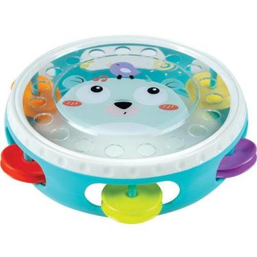 Imagem de Brinquedo Infantil Musical Meu Primeiro Pandeiro Colorido - Buba, Azul