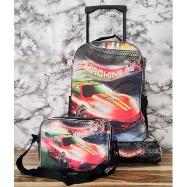Imagem de Mochila Infantil Rodinha + Lancheira E Estojo Standard Machine - VilaR