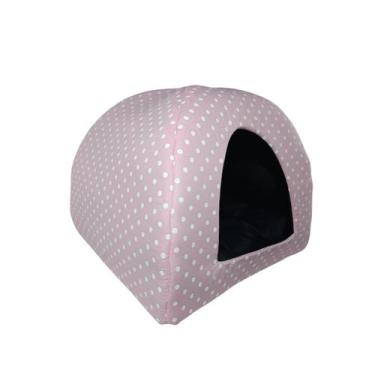 Imagem de Cama Pet 2x1 Casinha Cabana Toca Iglu Almofada Cães Gato G - Multiflex