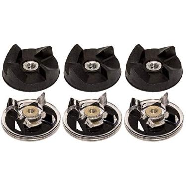Imagem de Blendin Lote De 6 Peças De Reposição De Engrenagem De Base E Lâmina, Compatível Com Misturadores Magic Bullet MB1001 250W 6 Engrenagens Preto, Transparente