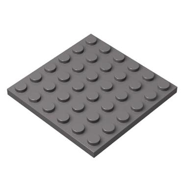 Imagem de Classic Grey Plates Bulk, Dark Gray Plate 6x6, Building Plates Flat 20 Piece, Compatible with Lego Parts and Pieces: 6x6 Gray Plates(Color: Dark Gray)