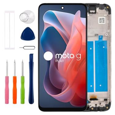 Imagem de [Com moldura] [Novo] Duotipa LCD Display Touch Screen Digitalizador Substituição para Moto G Play 2024 XT2413-1 XT2413-2 XT2413-3 6,5 polegadas com kit de ferramentas de reparo técnico - preto.