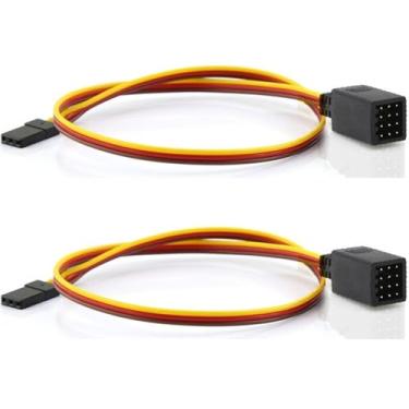 Imagem de Chanmoo RC JR Style Servo Splitter 1 Male to 2/3/4/5/6 Female Y Harness Leads Y Splitter Cable Lead Wire 350mm for RC Cars Airplane Drone Receiver Servo ESC Cable Servo Fan 2Pcs (1 Male to 4Female)