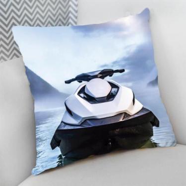 Imagem de Almofada Decorativa Cheia c/ Zíper 25x25 cm Náutico Oceania Praia Mar 