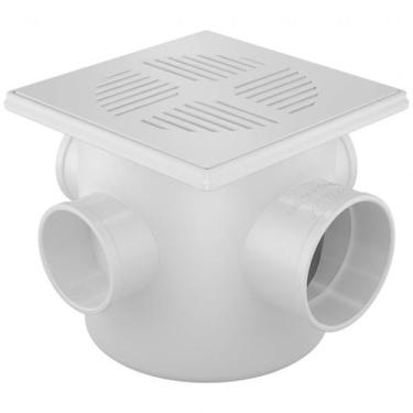 Imagem de Caixa Sifonada 3 Entra 100x100x50mm Quad FORTLEV 11071151