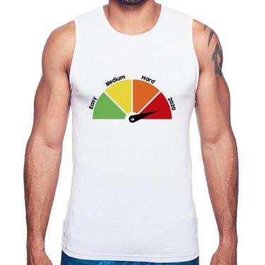 Imagem de Regata Easy, Medium, Hard, 2020 - Foca na Moda, Branco, G