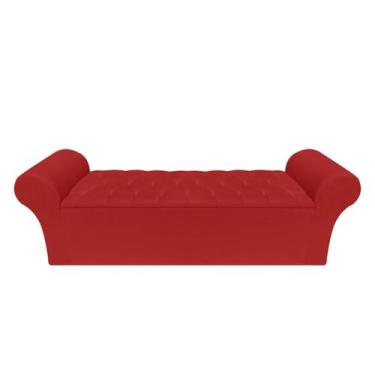 Imagem de Recamier Baú Calçadeira Chaise Quarto King 195cm Madrid - Mance Decor,