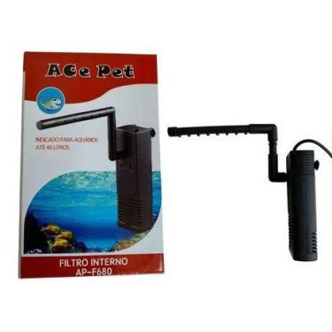 Imagem de Filtro Interno Ace Pet Ap-f 680 300l/h Para Aquarios até 40L, 220V