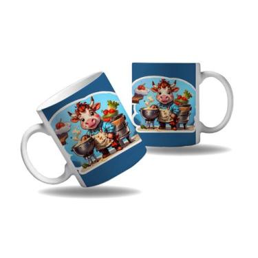 Imagem de Caneca Presente Vaca Cozinheira Chefes Cozinha Profissão 1 - Enjoy Sho