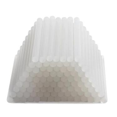 Imagem de Kit Bastão De Cola Quente 10 Unidades 7mm Branco Refil Fino - Bastão C