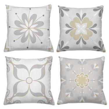 Imagem de Kit 4 Almofadas Decorativas Cheias 40x40cm Gray - Deluzz