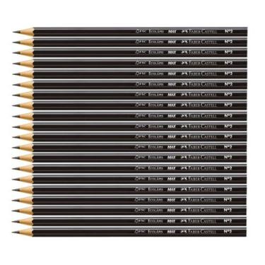 Imagem de Kit 20 Lápis Preto Grafite Nº2 HB Max Sextavado 1205 Faber Castell - F