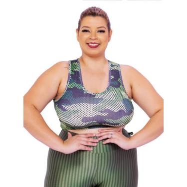 Imagem de Top Plus Size Essencial  Estampado Costa Nadador Conforto dia a dia - 