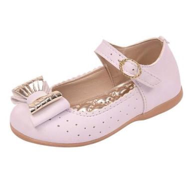 Imagem de Sapatilha Boneca Infantil Menina Laço Metalizado Branca - Raniel Calça