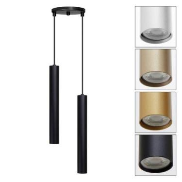 Imagem de Pendente Tubo Luna Lavabo Duplo 30cm Quarto Cabeceira Balcão - LuminaL