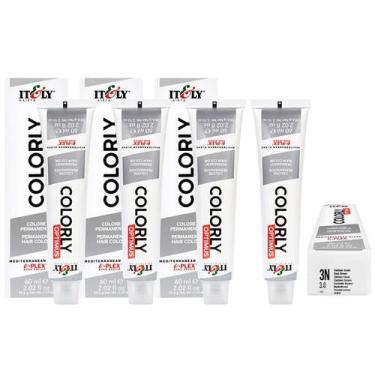 Imagem de Itely  Kit c/4 Tintas Colorly 3N Castanho Escuro 60 ml