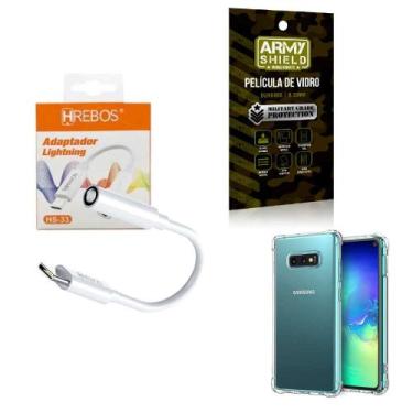 Imagem de Capinha Samsung S10e + Adaptador P2 para Tipo C + Película 3D - Armysh