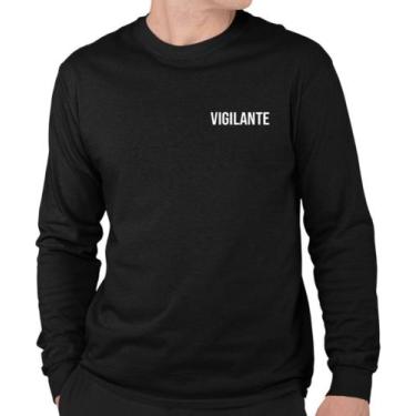Imagem de Camisa Masculina Vigilante Uniforme Camisa Manga Longa Frente E Costas