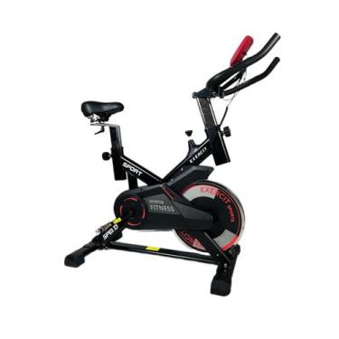 Imagem de Bicicleta Ergométrica Spinning Exercit Es-11 Preta e Vermelha - Exerci