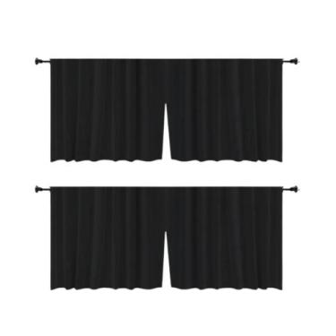 Imagem de Kit 2 Cortinas Pia De Cozinha Pvc Impermeável E Antimofo 1,38x0,80 - V