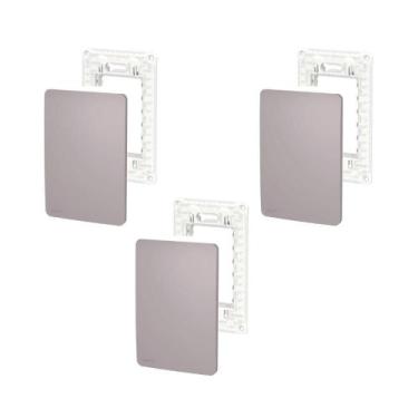 Imagem de Kit 3 Placas 4X2 Cega S730100224 Axis Grey Orion Schneider