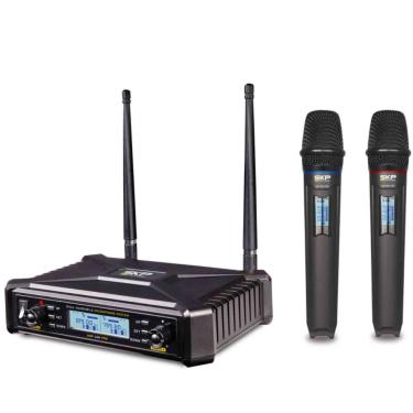 Imagem de Microfone UHF-600 Duplo de Mão Multifrequência sem Fio SAUHF600PRO