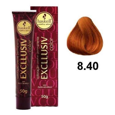 Imagem de Coloração Creme Haskell 8.40 Louro Claro Acobreado 50g
