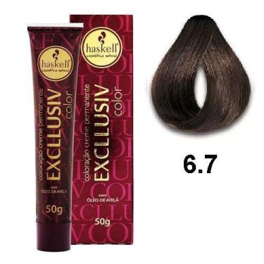 Imagem de Coloração Creme Haskell 6.7 Louro Escuro Marrom 50g