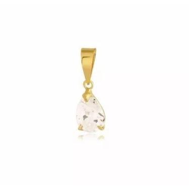 Imagem de Conjunto Corrente Veneziana 40cm+ Pingente Gota Ouro 18k - DG Presente