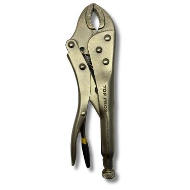 Imagem de Alicate Pressão 10" Mordente Curvo Ajustável C/ Trava Chave Aço Carbono Niquelado Profissional 250mm
