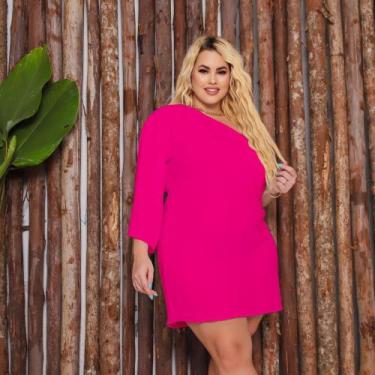 Imagem de Vestido feminino plus size curto verão moda blogueira - Snazzy Store, 