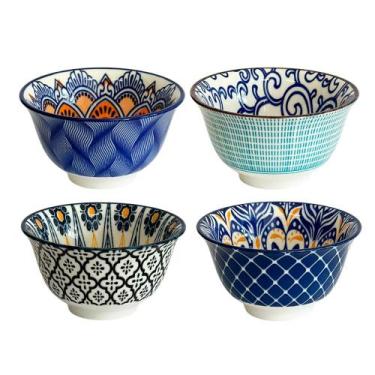 Imagem de Conjunto De Mini Bowls Em Cerâmica 4 Peças Mandalas - Unik Home