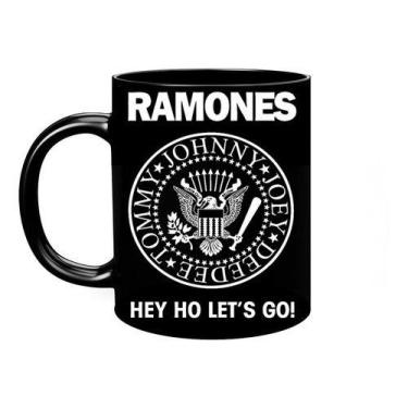 Imagem de Caneca Preta Ramones Hey Ho Lets Go - Alabama Stamp