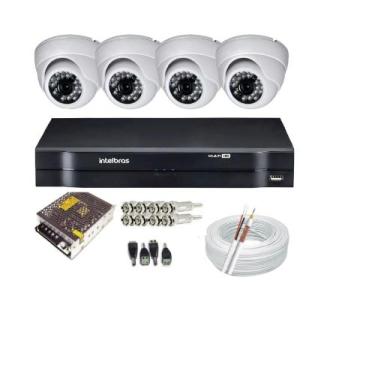 Imagem de Sistema Vigilância 4 Câmera Dome Digital Hd Dvr Intelbras