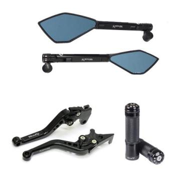 Imagem de Kit Manopla RETROVISOR Manete Esportivo MT03 MT 03 MT-03 - NoBrand, Pr