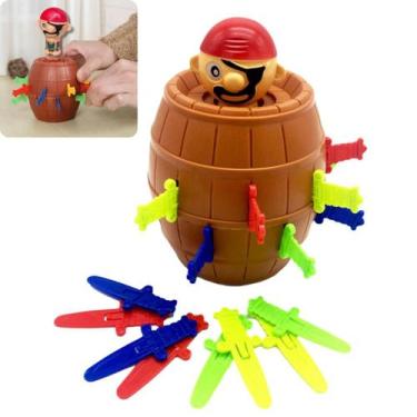 Imagem de Jogo Pula Pula Pirata Jump Barril Pequeno 18 Peças Criança Brinquedo E