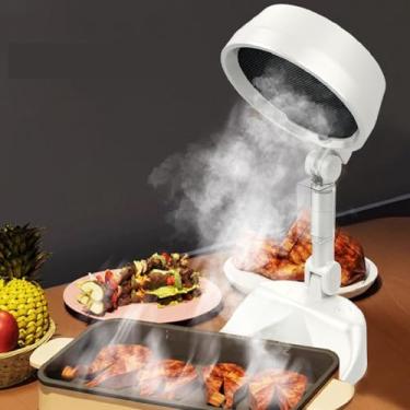 Imagem de Exaustor Portátil, Exaustor de Mesa Com 3 Velocidades, Exaustor de Cozinha Dobrável Com Filtros Removíveis, ângulo Ajustável para Churrasco Interno, Panela Quente e Cozinhas