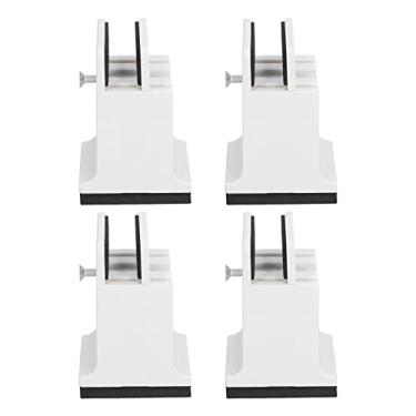 Imagem de Conjunto de Elevadores de Móveis de Borracha Ajustáveis ​​para sofá e Cama Resistentes - Pacote Com 4 (Branco)