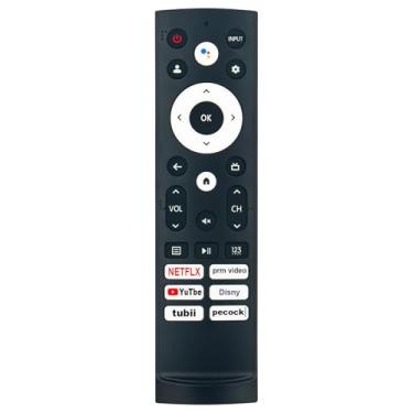 Imagem de Controle remoto de voz inteligente de substituição ERF3V90H 299843 compatível com Smart TV Hisense Android 50A68H 55A68H 75U8H 43A65H 50A65H 50U6H 55A65H 55A6H 55U65H 50A62GUA 43A535EUA 5U68H 55U6H